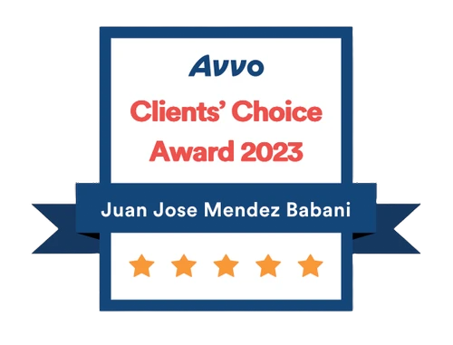 AVVO Clients' Choice Award — Juan Jose Mendez Babani